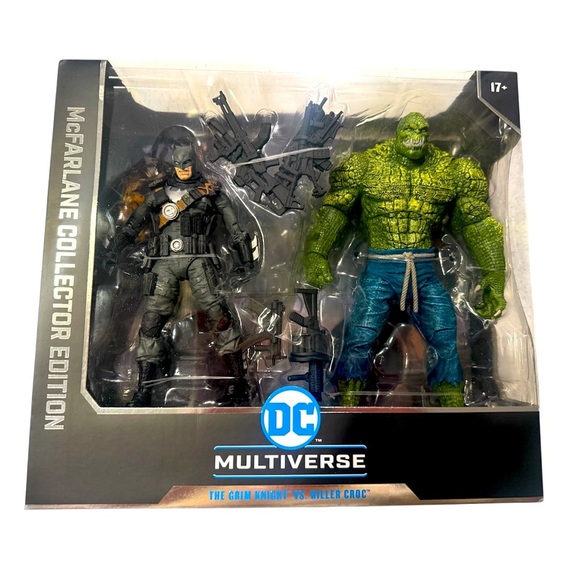 NEW THE GRIM KNIGHT VS KILLER CROC (DARK MULTIVERSE) MCFARLANE COLLECTOR EDITION - Picture 1 of 5